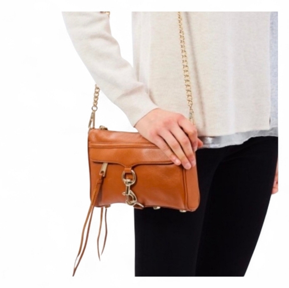 Rebecca Minkoff Handbags - REBECCA MINKOFF Mini MAC Crossbody Bag in Camel
